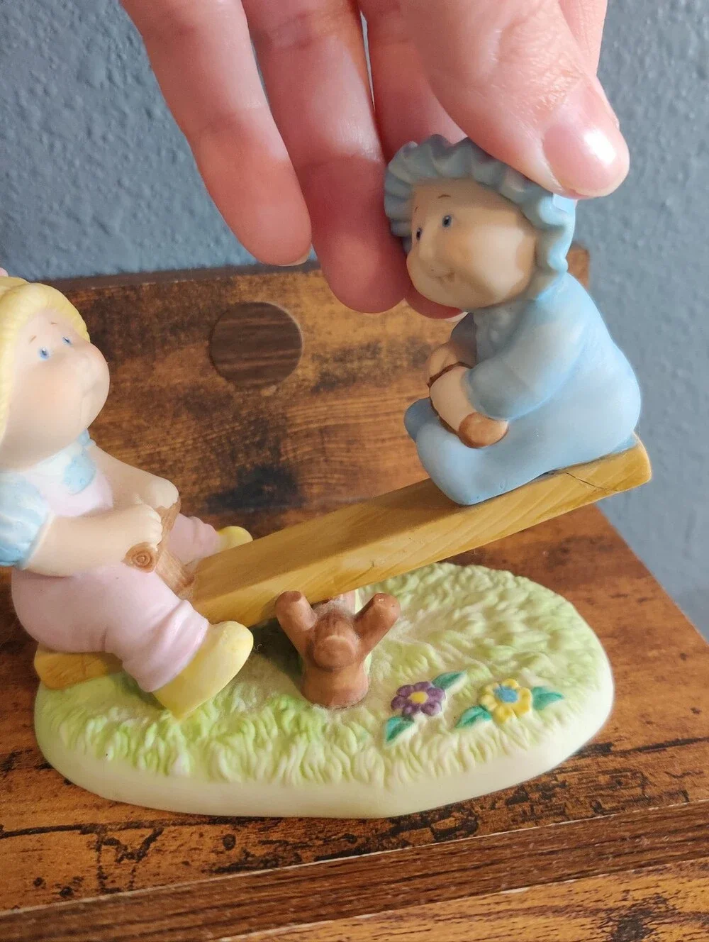 Vintage 1984 Cabbage Patch Kids Baby Chicks Porcelain Figurine 80s Easter Girls